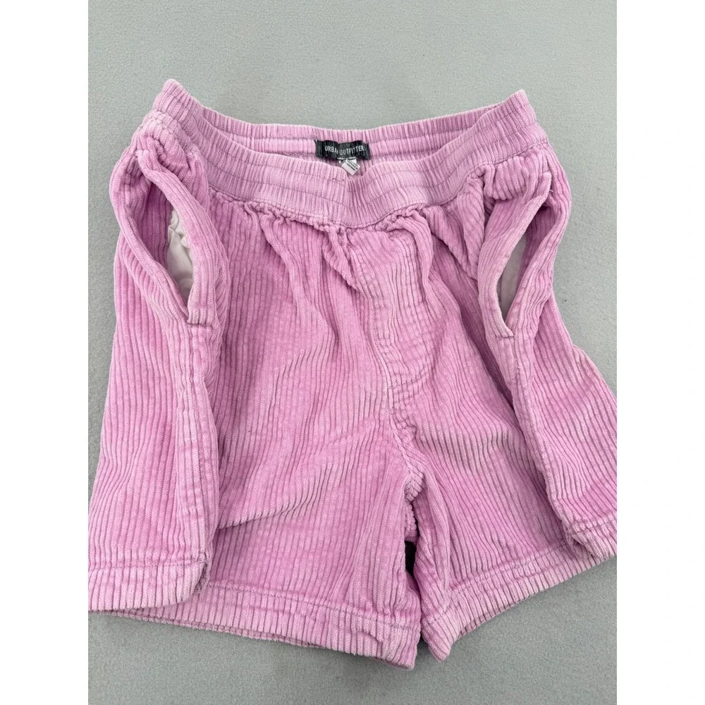Urban Outfitters Mens Pink Corduroy Shorts Elastic Waist Size M Streetwear Skate
